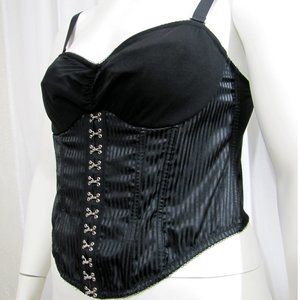 Witchy Plus Size Black Pinstriped Bustier XXL